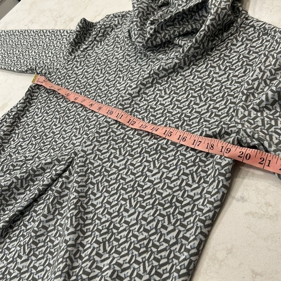 Tyler Böe Kim Cowl Neck Shift Dress in Blue Grey Print Size Large - Picture 11 of 16